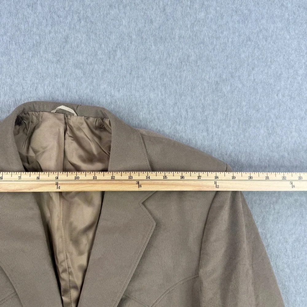 Circle S Blazer Mens 44R Tan Faux Suede Yoke Sport Coat Western Cowboy Ranch USA